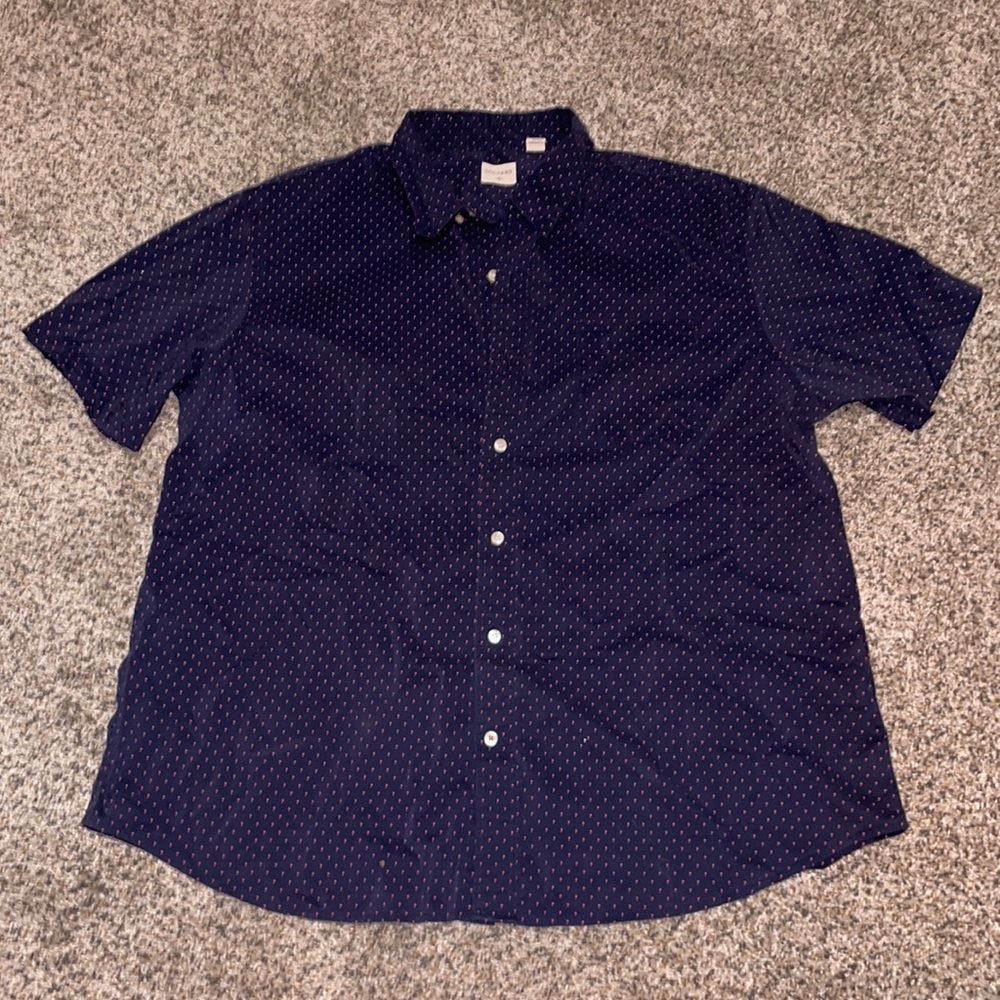 Dockers Navy Polka Dot Button Down